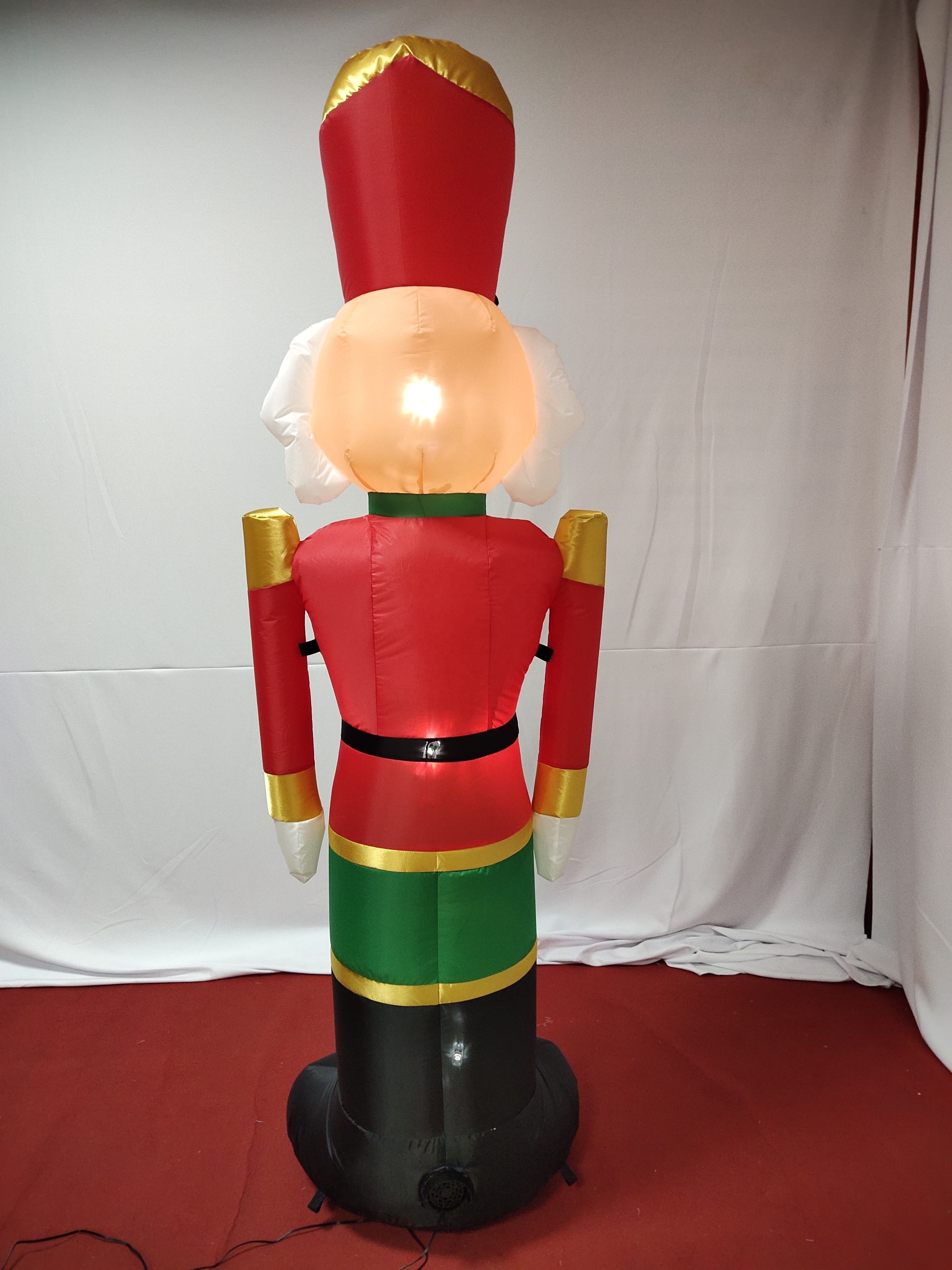 6FT Inflatable Nutcracker Soldier With LED Light Christmas Decorations For Yard