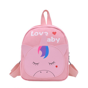 Kindergarten baby cartoon schoolbag new school season boys and girls backpack soft cute canvas backpack