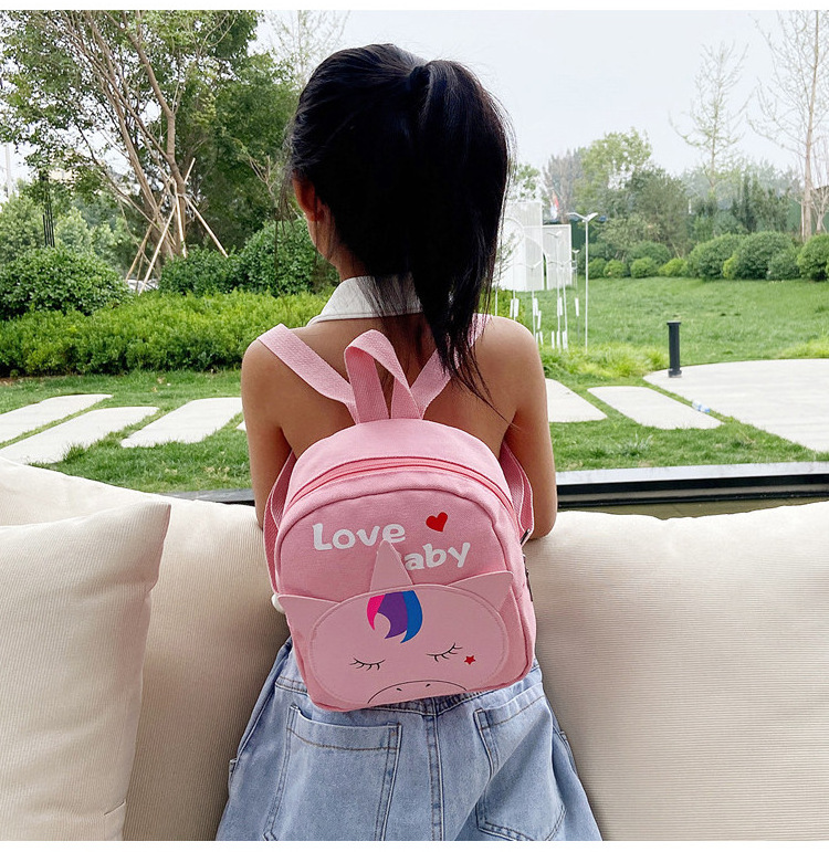 Kindergarten baby cartoon schoolbag new school season boys and girls backpack soft cute canvas backpack