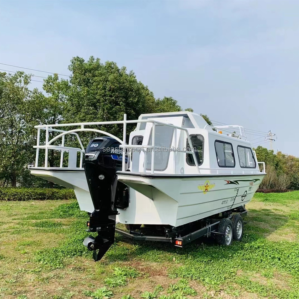 Fashion 19ft 21ft Aluminum Center Console Landing Craft Work Boat For Sale