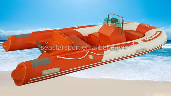 17ft 8 Passengers France Rib Fiberglass Rigid Inflatable Boat with CE for sale