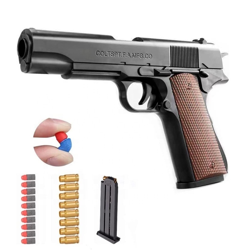 Wholesale Popular Soft Bullet Toy Guns for boys Shell Ejecting Pistol Gifts with safe foam material Gift for Children