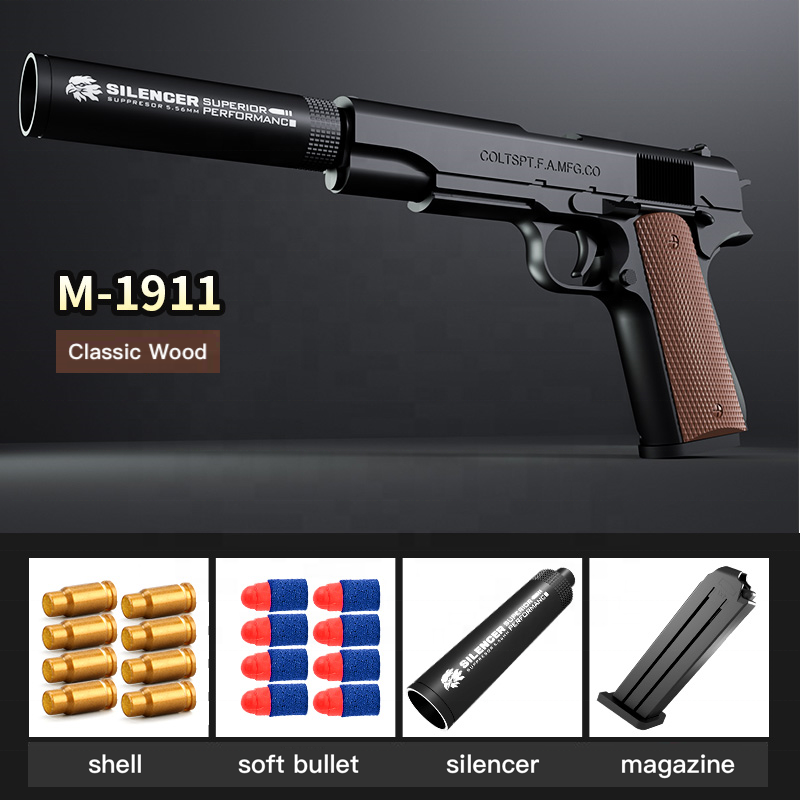 Wholesale Popular Soft Bullet Toy Guns for boys Shell Ejecting Pistol Gifts with safe foam material Gift for Children