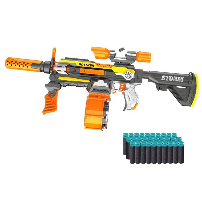 Electric Automatic M416 Soft Bullet Toy Guns For Boys Foam Blaster with NERF-Compatible Darts Gift For Children Shooting Games