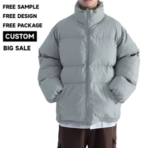 2024 New Men's Goose Down Coat Quilted Bomber Jacket Crop Puffer Jacket Warm  Winter Jacket For Men