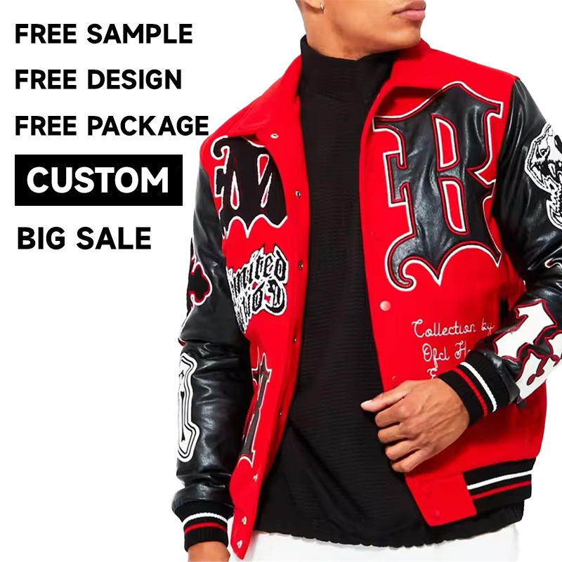 Casual Custom Thick Bubble Hooded Zipper Winter Puffer Jacket Varsity Jackets For Men