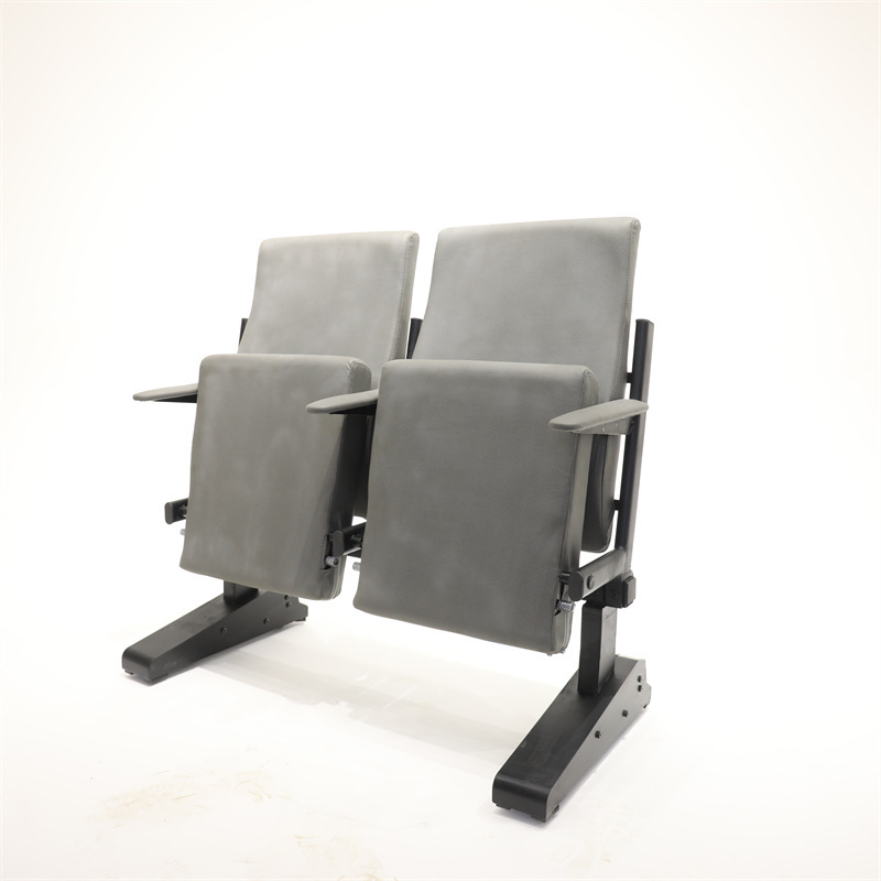 Modern design fabric upholstery conference chair auditorium chair with sliding legs