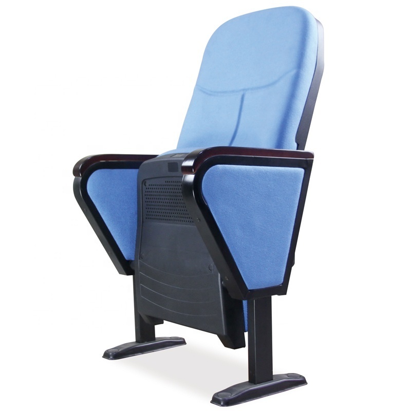 Cheap Price Affordable Auditorium Seat Blue Fabric Muslims Fold-ale Prayer Chair