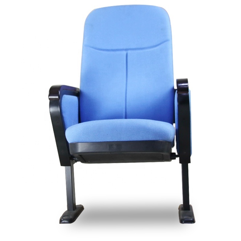 Cheap Price Affordable Auditorium Seat Blue Fabric Muslims Fold-ale Prayer Chair