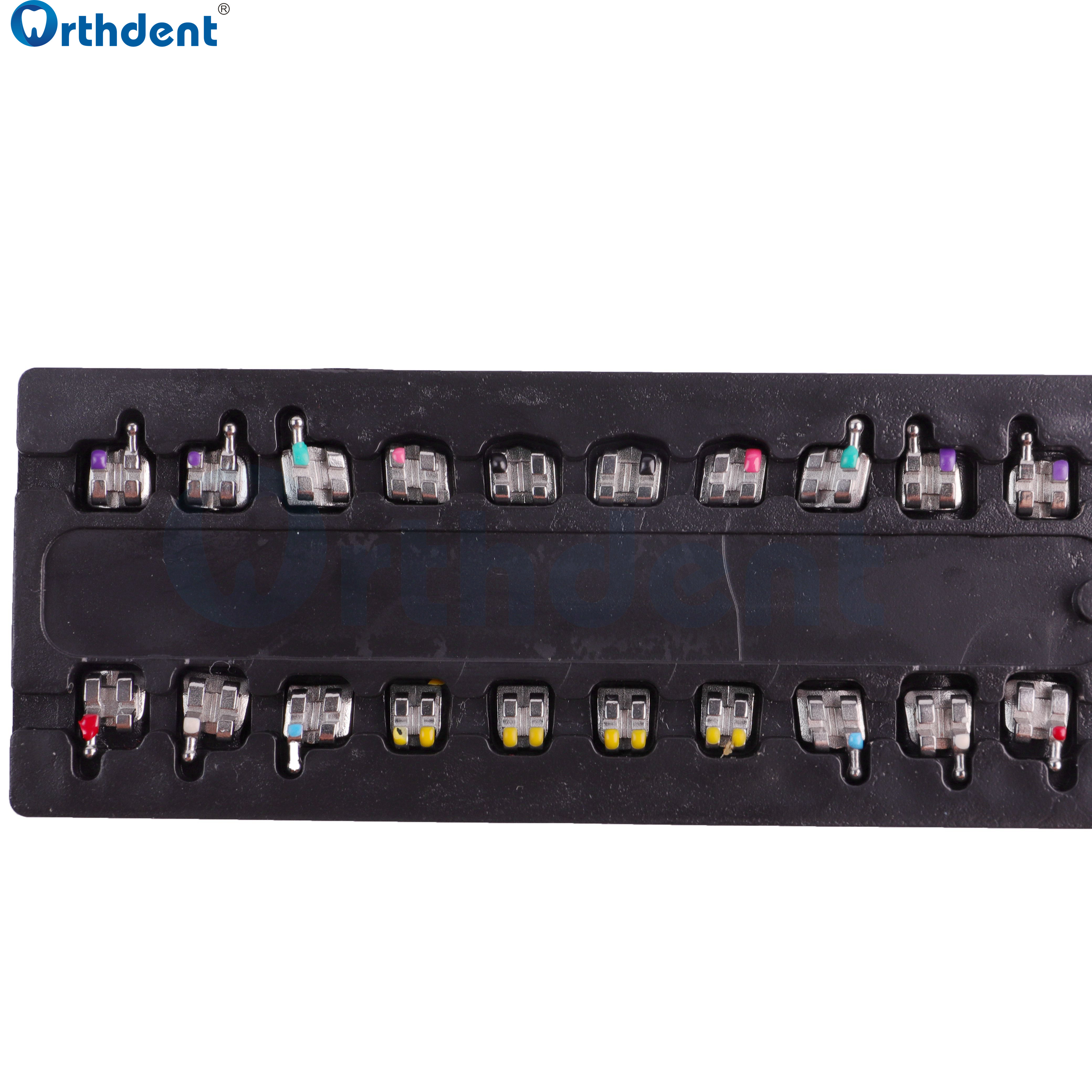 Orthdent 20Pcs/Box OC Dental Orthodontic Metal Braces MIM Bracket Mini MBT 022 3-4-5 Hooks Braces For Teeth Dental Consumables