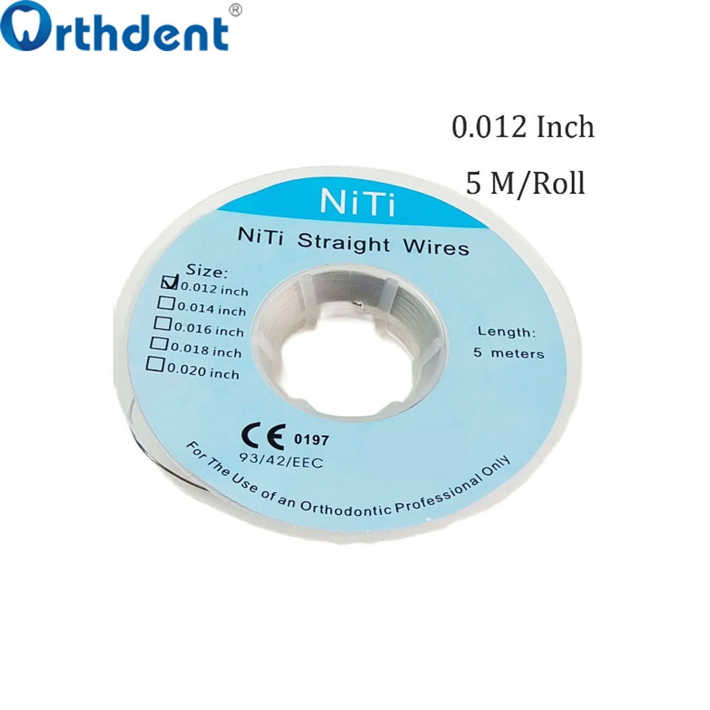 Orthdent Dental 5M/Roll Niti Straight Wires Orthodontic Arches Archwires for Tooth Braces Dentistry Correction Accessories