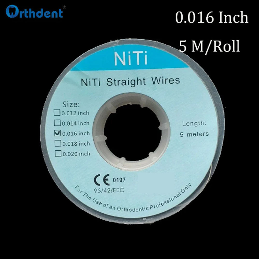 Orthdent Dental 5M/Roll Niti Straight Wires Orthodontic Arches Archwires for Tooth Braces Dentistry Correction Accessories