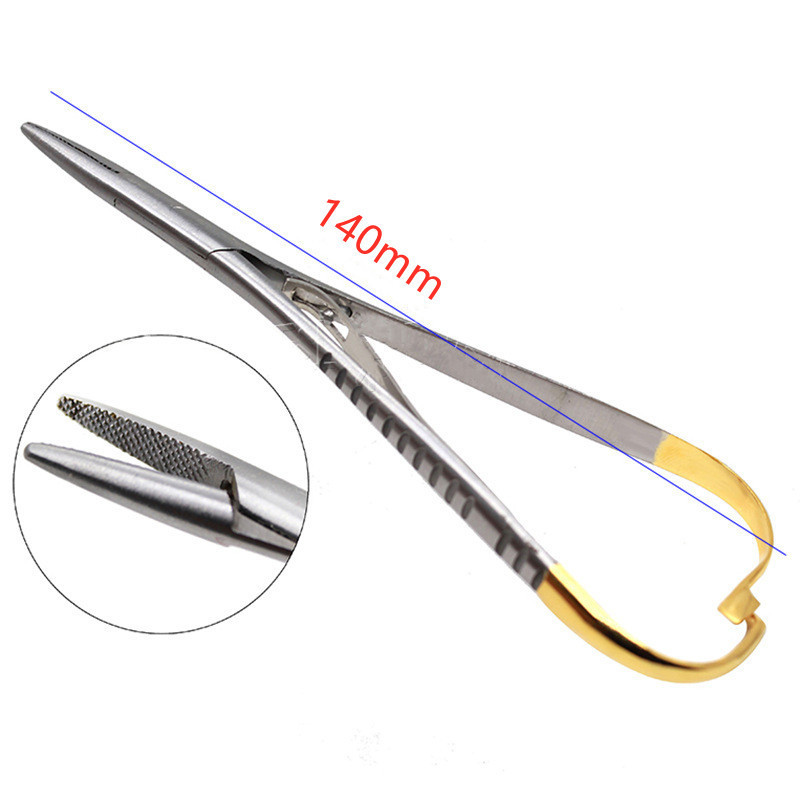 Orthdent 1Pcs Dental Mathieu Needle Holder Pliers Stainless Steel 14cm Forceps Orthodontic Tweezer Implant Dentistry Instruments