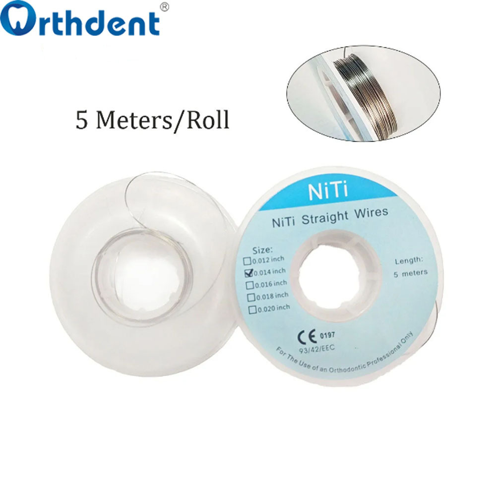 Orthdent Dental 5M/Roll Niti Straight Wires Orthodontic Arches Archwires for Tooth Braces Dentistry Correction Accessories