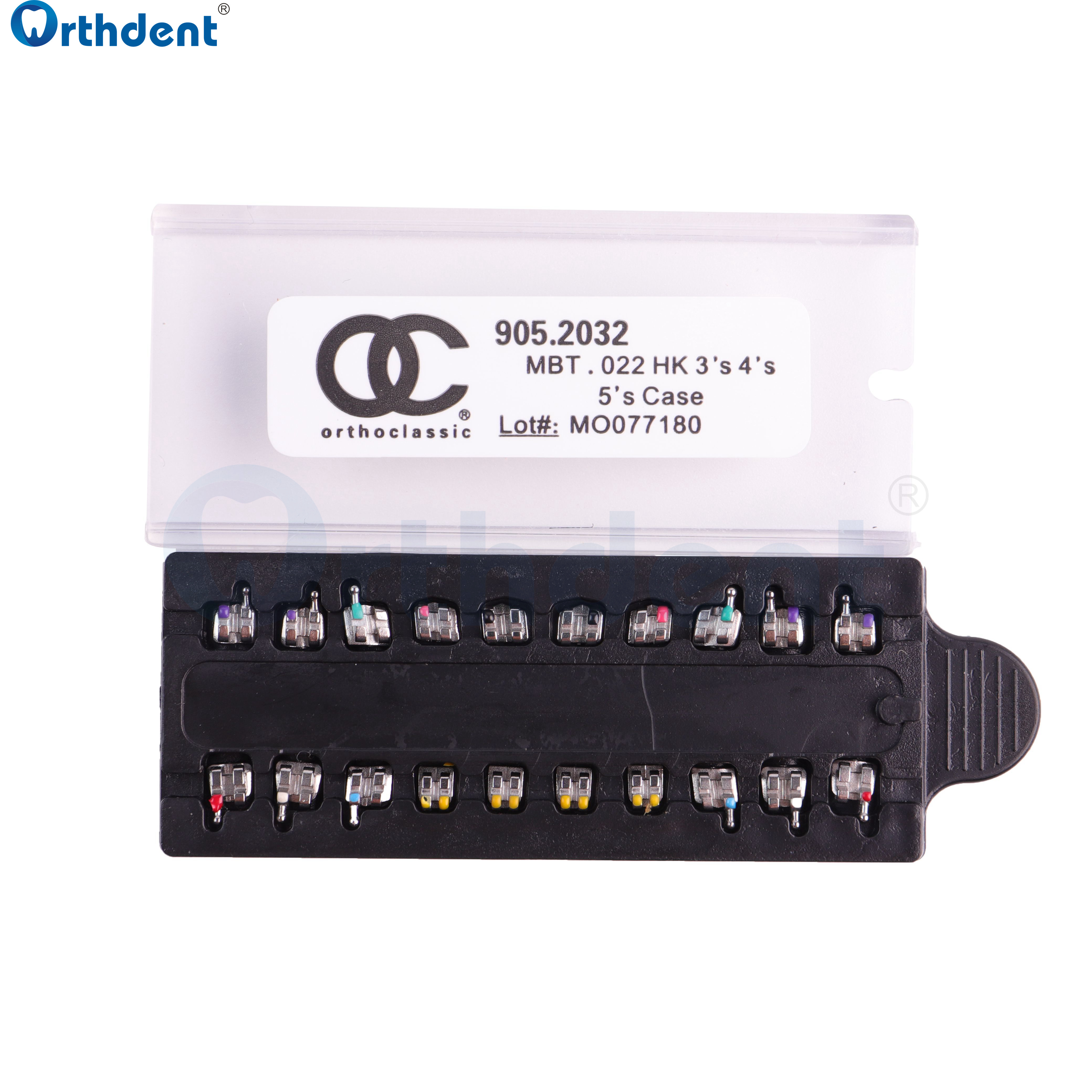 Orthdent 20Pcs/Box OC Dental Orthodontic Metal Braces MIM Bracket Mini MBT 022 3-4-5 Hooks Braces For Teeth Dental Consumables