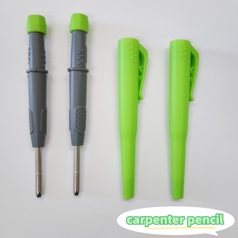 Woodworking and Marking Tools with Sheath and Sharpener 2.8mm Deep Hole Carpenter Pencil Green and Red