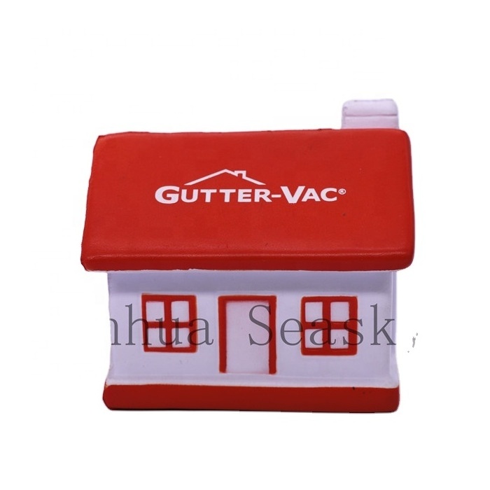 Hot Sales Big Cottage House with chimney PU Foam Stress ball Reliever house model Squishy children toy advertising