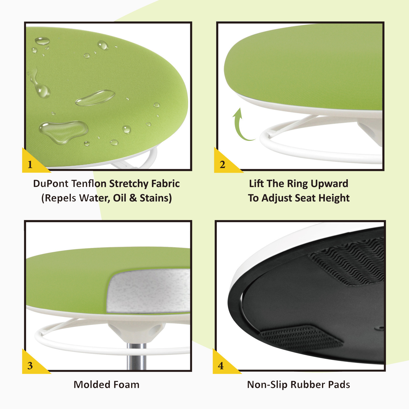 Wobble Stool Ergonomics Adjustable Height Active Sitting Chair for Barber