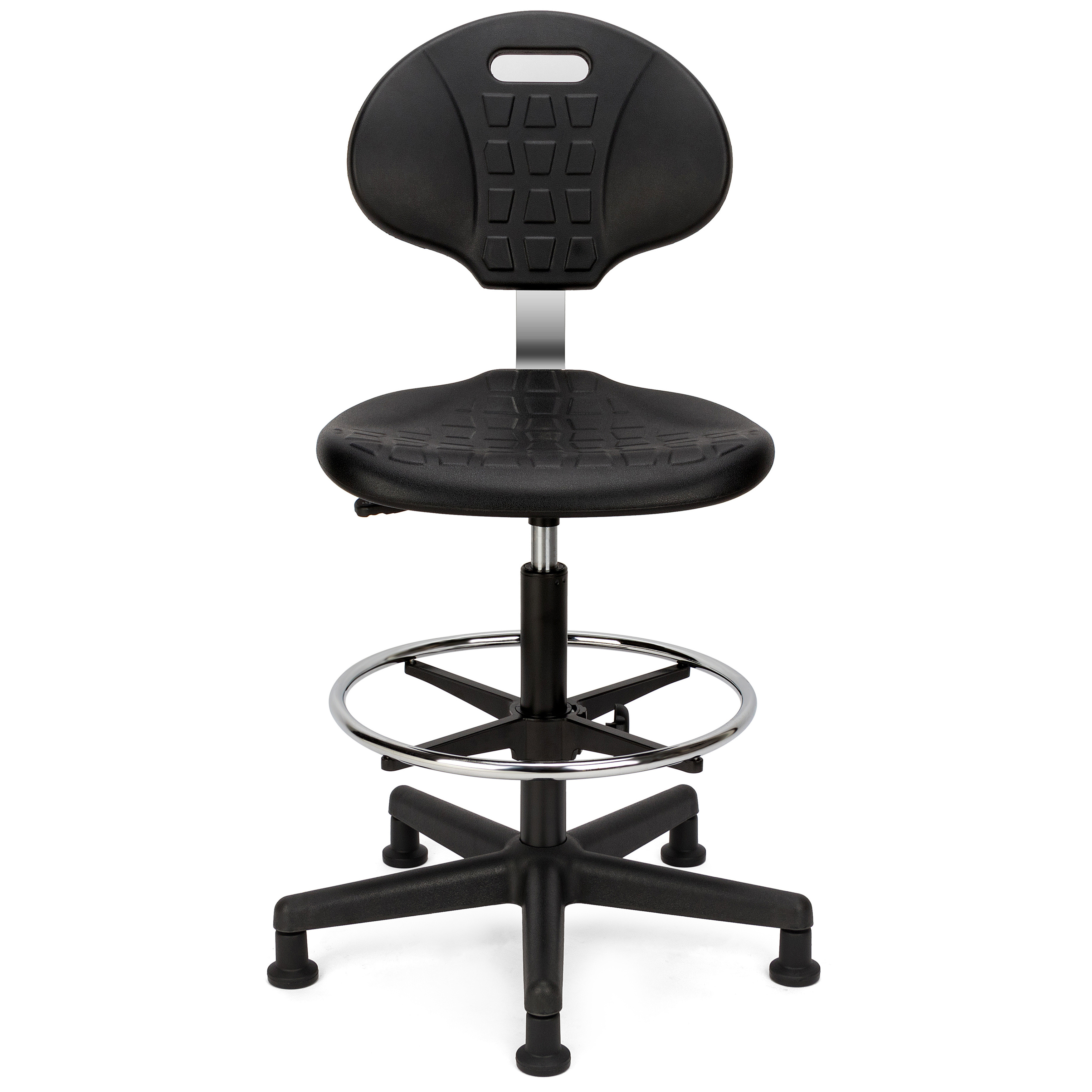 Height adjustable swivel lab chair for counter / drafting / school laboratory