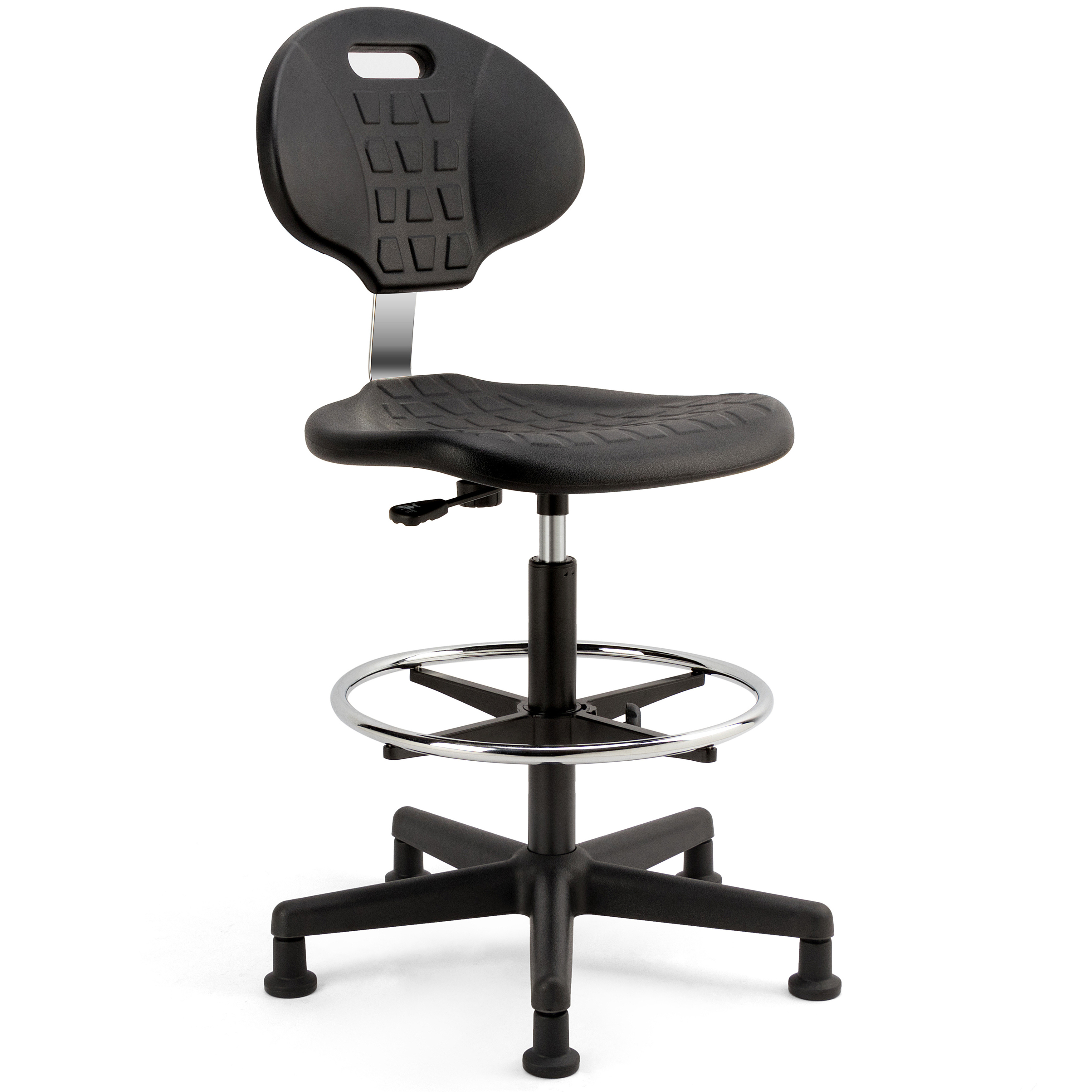 Height adjustable swivel lab chair for counter / drafting / school laboratory