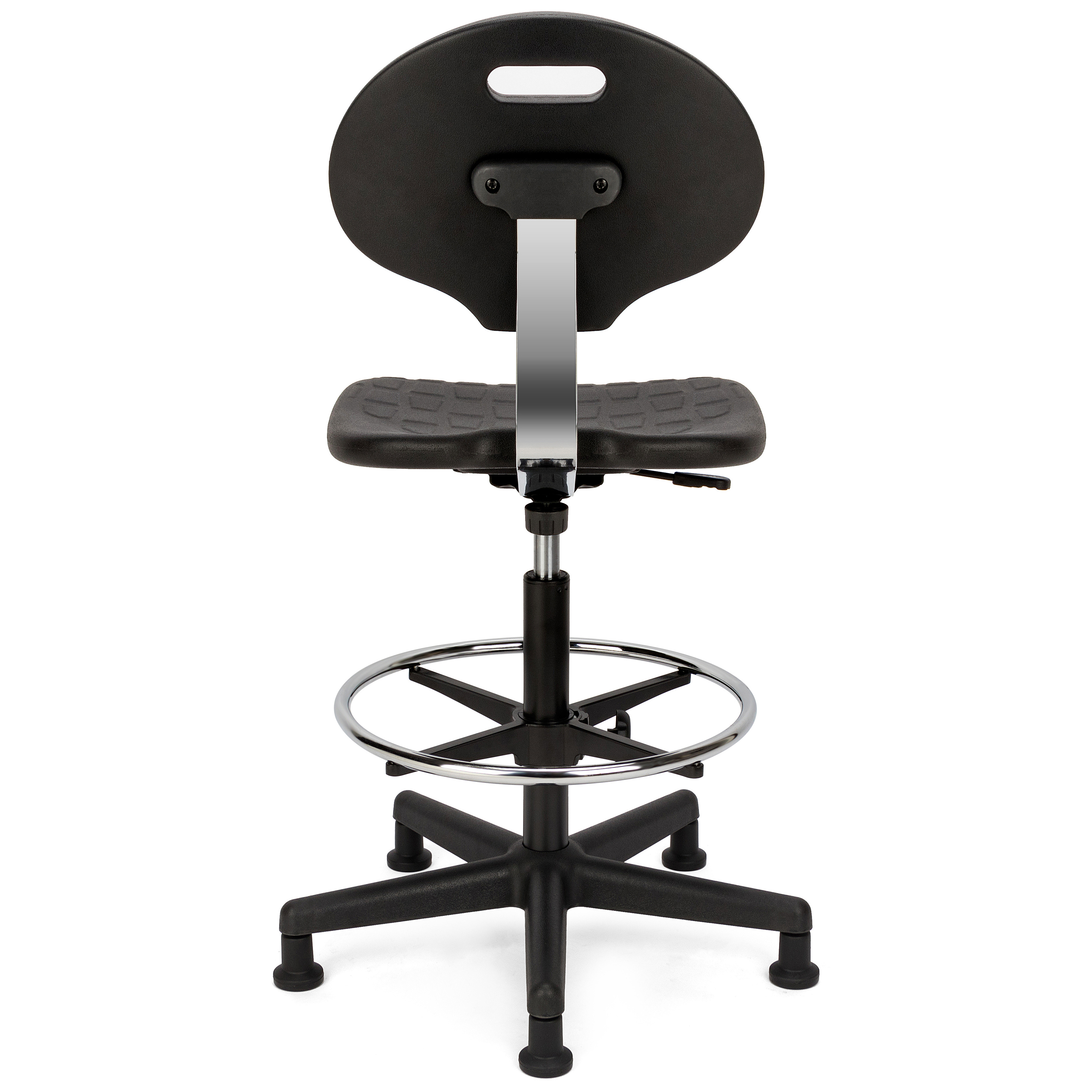 Height adjustable swivel lab chair for counter / drafting / school laboratory