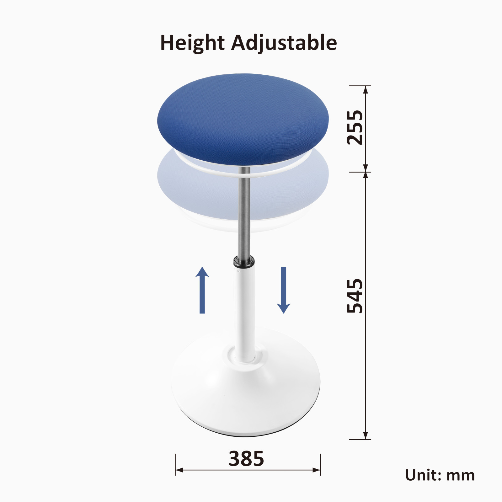 Office Swivel Tilt Ergonomic Adjustable Height Active Sitting Standing Stool Lift Chair Swivel Chair