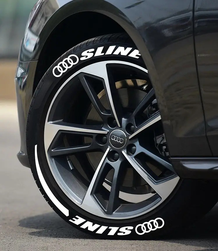 hot sell customized TO YO TIRES PROXES rubber Tyre Lettering sticker for car