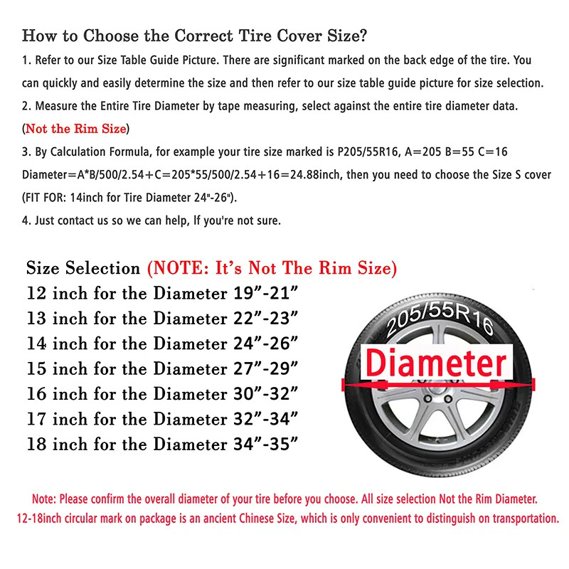 Water-proof Dust-proof Spare Tyre Cover Custom Portable Spare Wheel Tire Cover