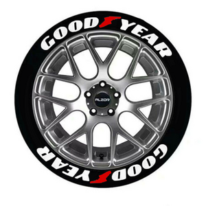 Car Tire Lettering Sticker GOODYEAR EAGLE F1 1.25" 15"-24" Rubber Tire Letters Tyre Decal