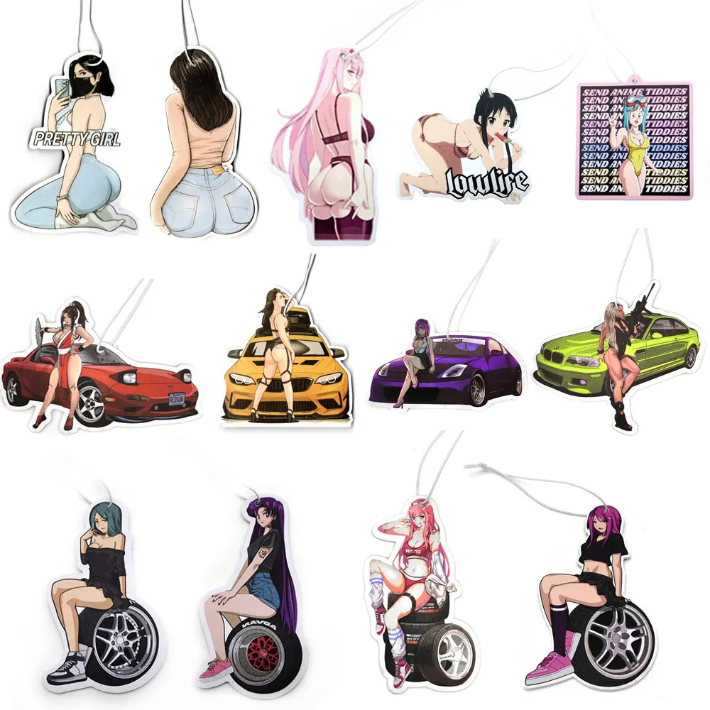 Car Air Freshener Hanging Sexy Girl Tire Girls Car Rear View Solid Paper Car Interior Accessories Pendant