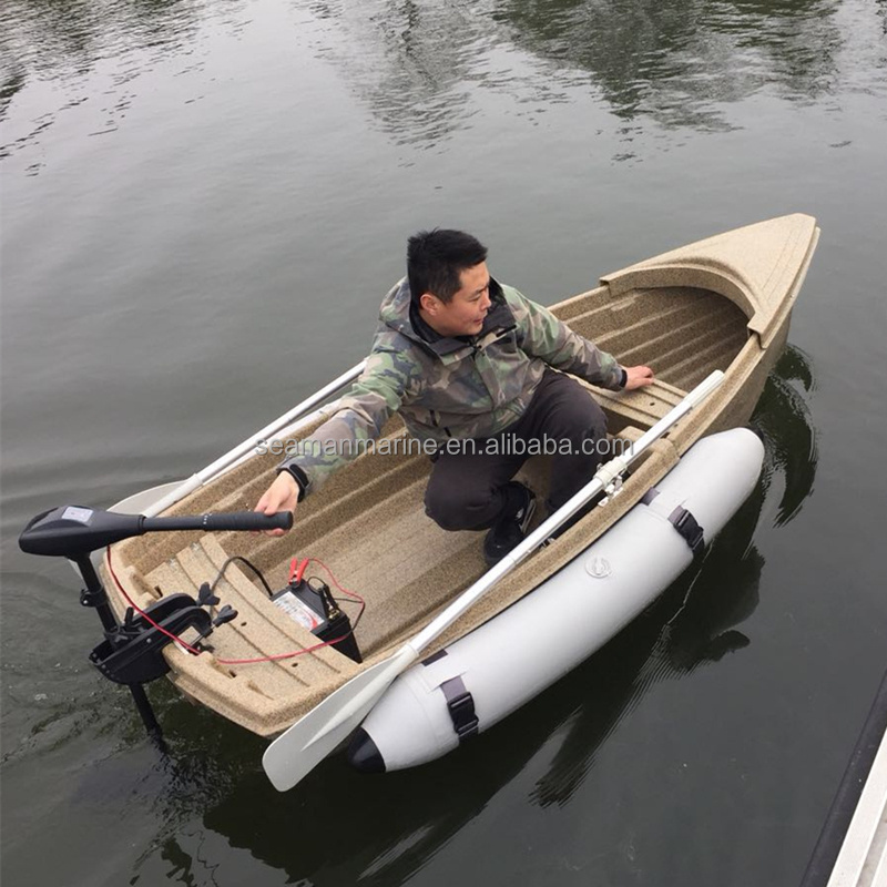 New arrival 2 block small Dinghy PE plastic fishing paddle boat