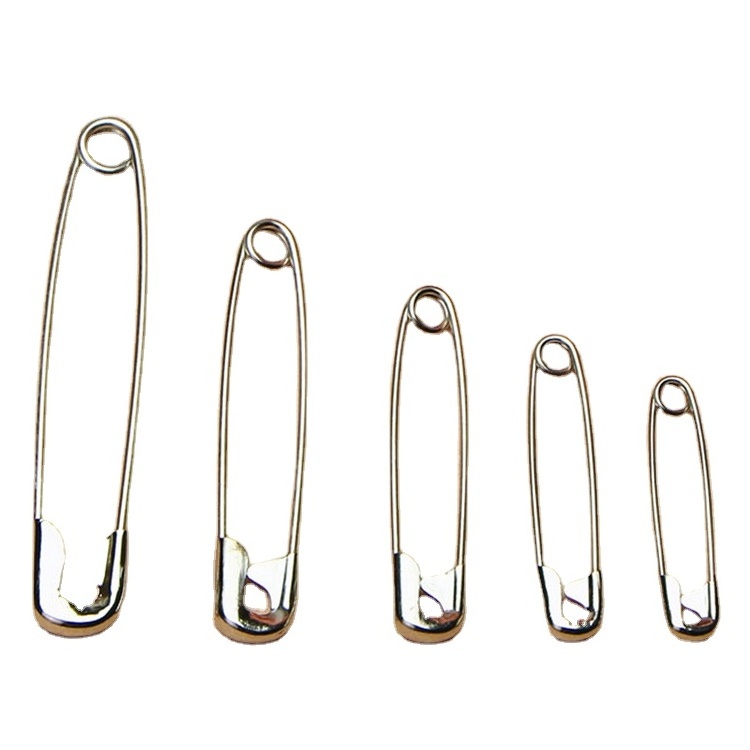 Small Large Stainless Steel Diaper Pins Designer Brooches And Safety Pins Assorted Bulk Decoration Lapel  For Clothes Metal Pins