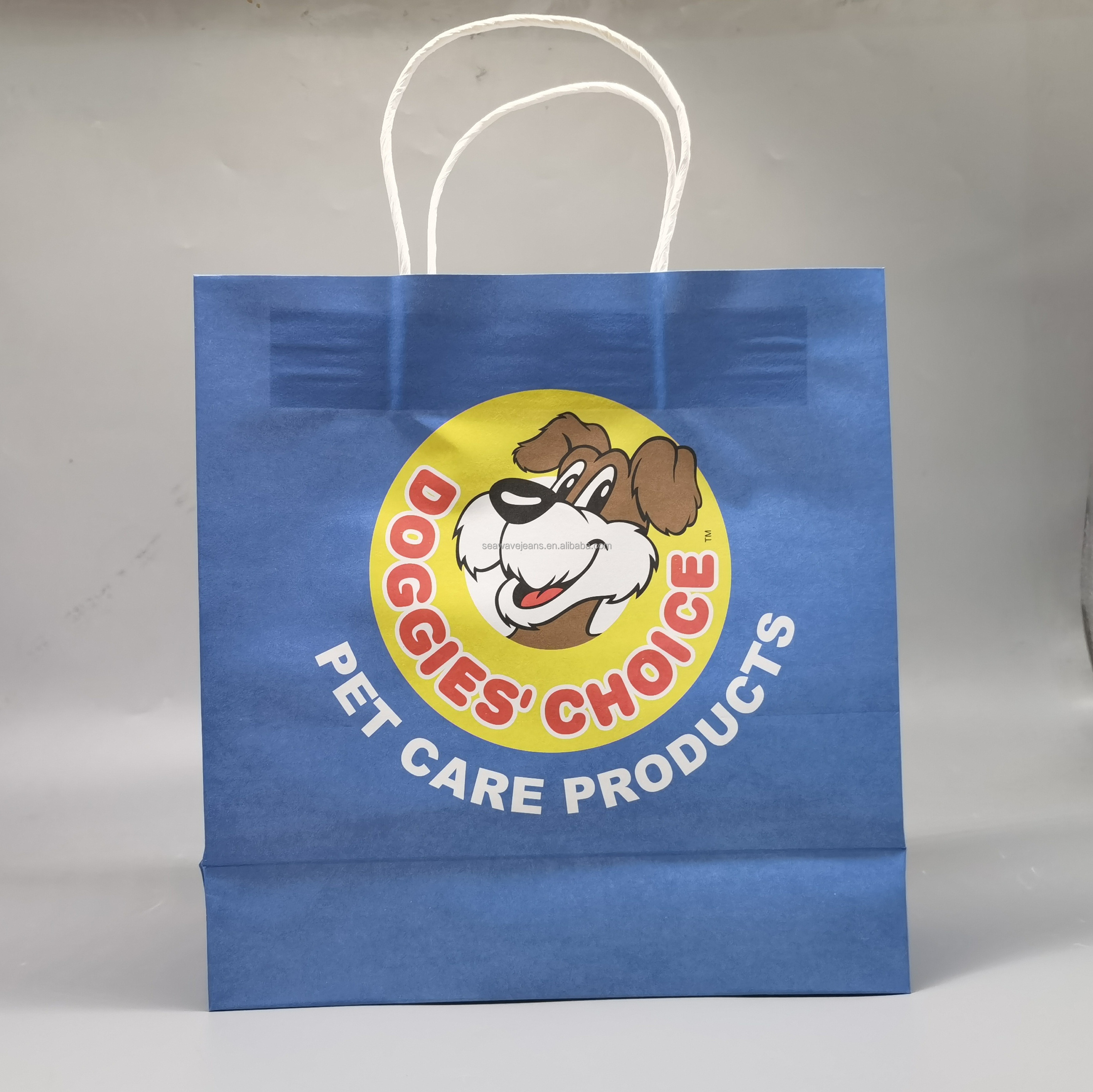 Recyclable Kraft Paper Bag With Own Logo Custom Shopping Paper Bag For Food With Handle Take away bag