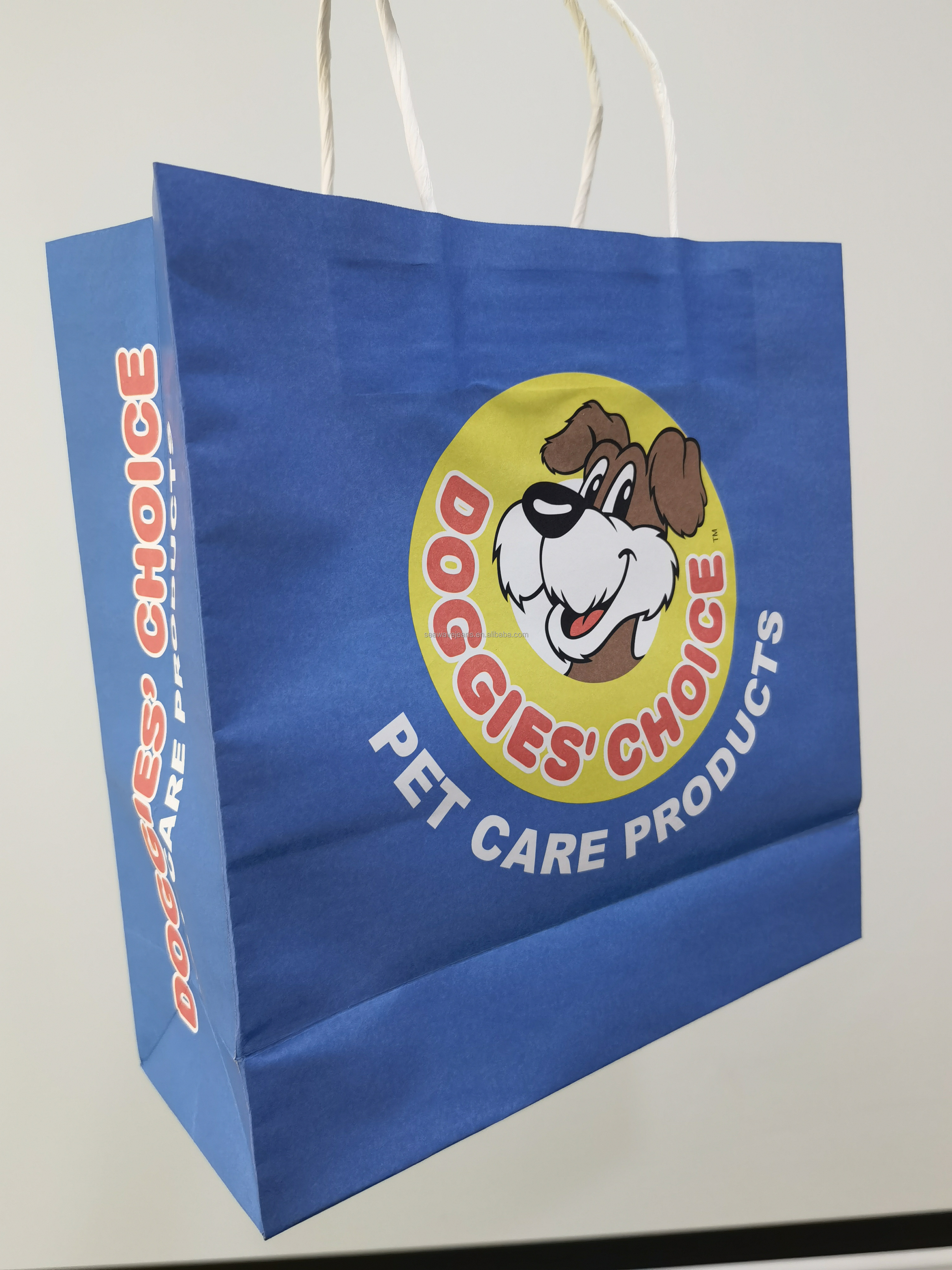 Recyclable Kraft Paper Bag With Own Logo Custom Shopping Paper Bag For Food With Handle Take away bag