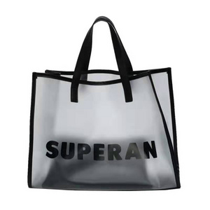 Fashion transparent clear pvc beach bag pvc product packaging bag pvc tote shopping bag