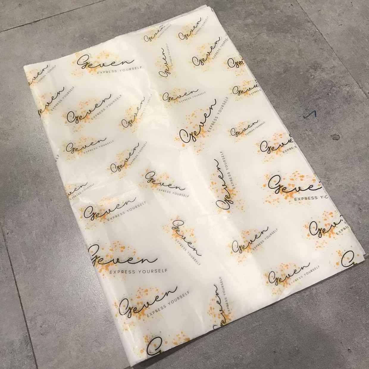 30 gsm Custom Logo Printed Grease proof Oil Greaseproof Paper Wax Food Wrapping Paper