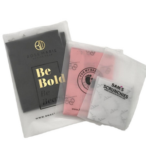 Hot Selling Custom Matte Printing Zipper lock Poly Zipper Lock Frosted Plastic Packaging Bag For Clothes