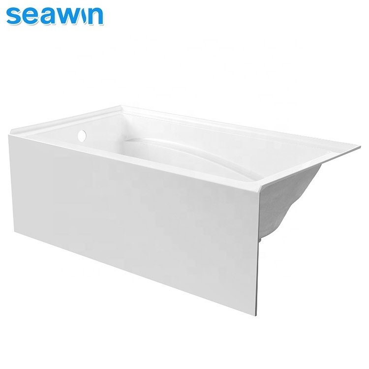 SeaWin Custom Bathroom Slim Bath Tubs Sizes Alcove Acrylic Skirt Rectangular Bathtub