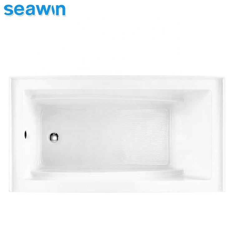 SeaWin Custom Bathroom Slim Bath Tubs Sizes Alcove Acrylic Skirt Rectangular Bathtub