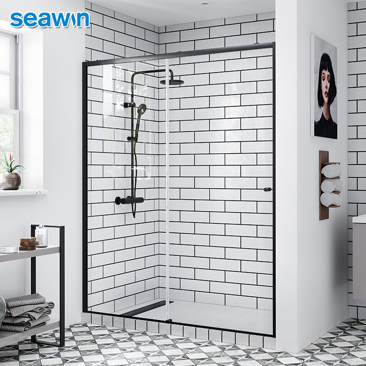 Seawin Latest Framed Tempered Glass Shower Room With Silding Shower Door