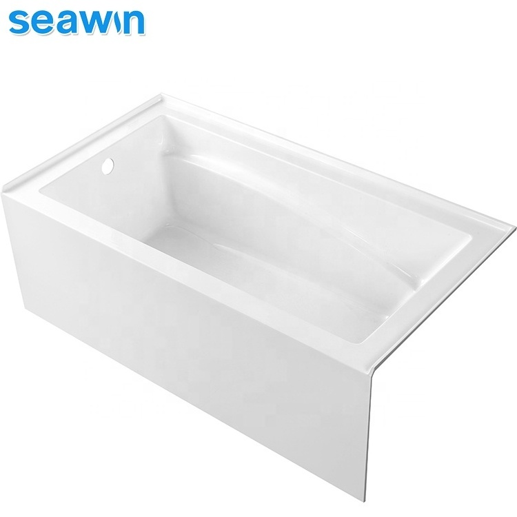 SeaWin Custom Bathroom Slim Bath Tubs Sizes Alcove Acrylic Skirt Rectangular Bathtub