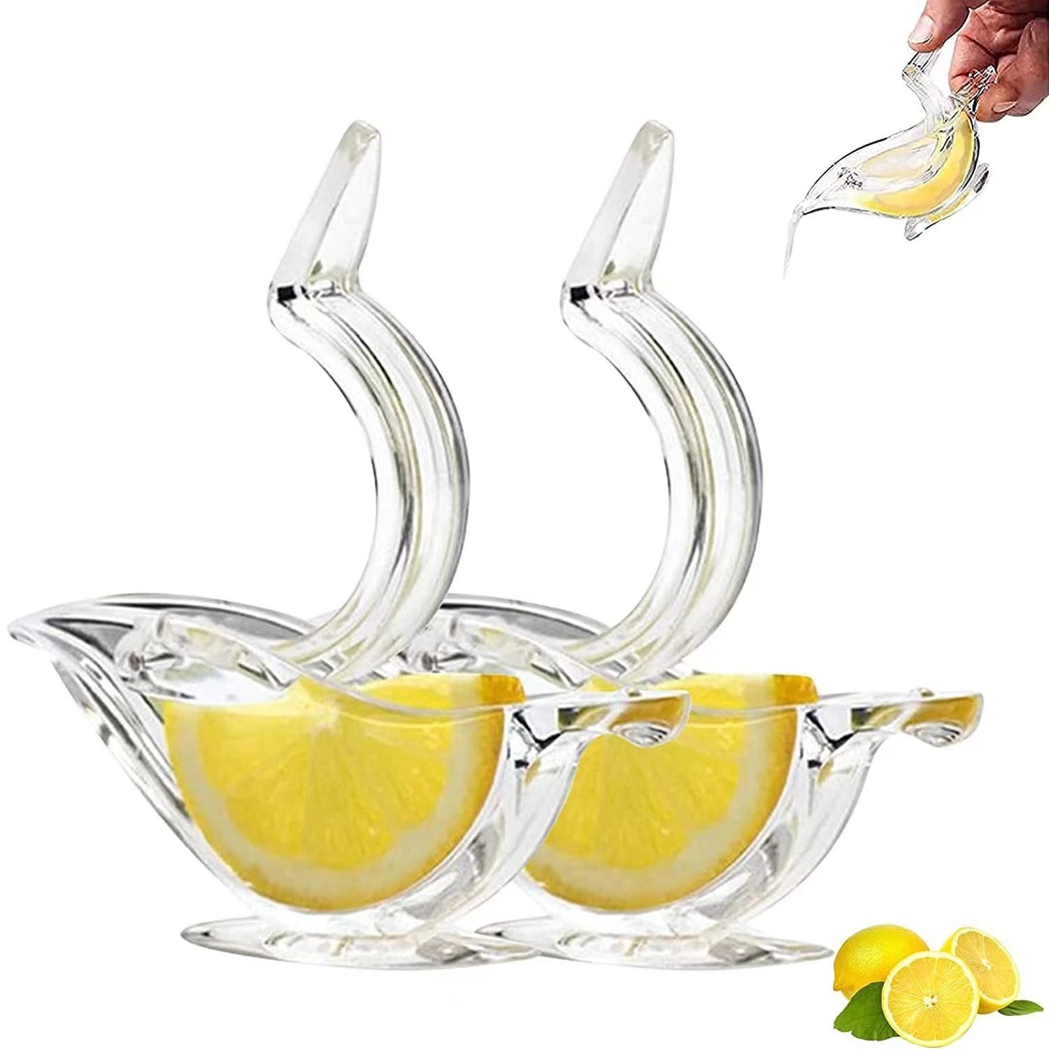 Seaygift New Kitchen Tools Lime Squeezer Acrylic Crystal Manual Juicer Exprimidor De Limon Clear Bird Lemon Squeezer