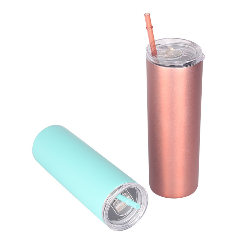 Seaygift Wholesale Colorful Double Wall Vacuum Insulated Travel Tumbler Cup 20oz Stainless Steel  skinny Tumbler With Lid