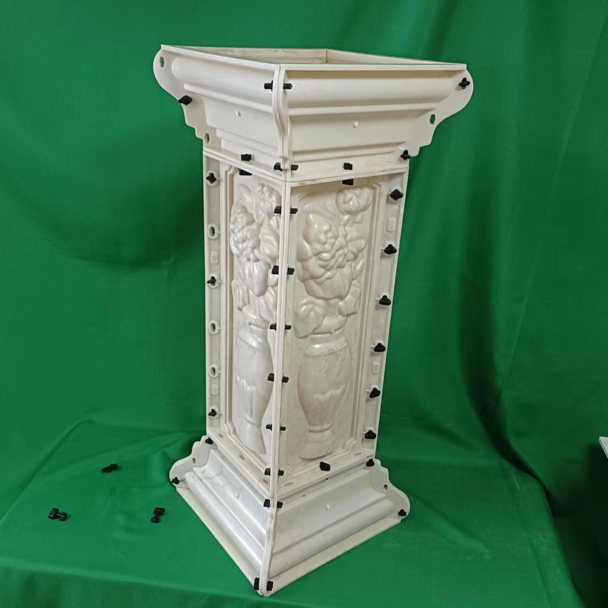 concrete post pedestal mold for house or garden