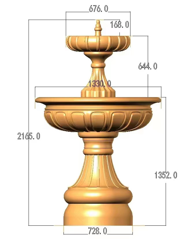 Big Cement Concrete fountain fiberglass Molds for Outdoor Garden House Building Decoration