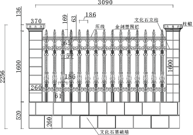 1.6m /1.2m stone mold plastic decorative precast concrete handrail molds for outdoor road fence