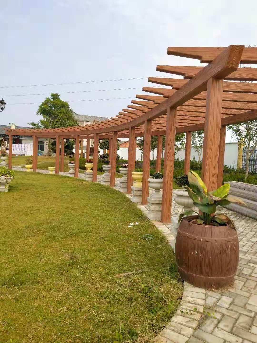 Precast garden decorative concrete Chinese style corridor landscape edging plastic mold for sale