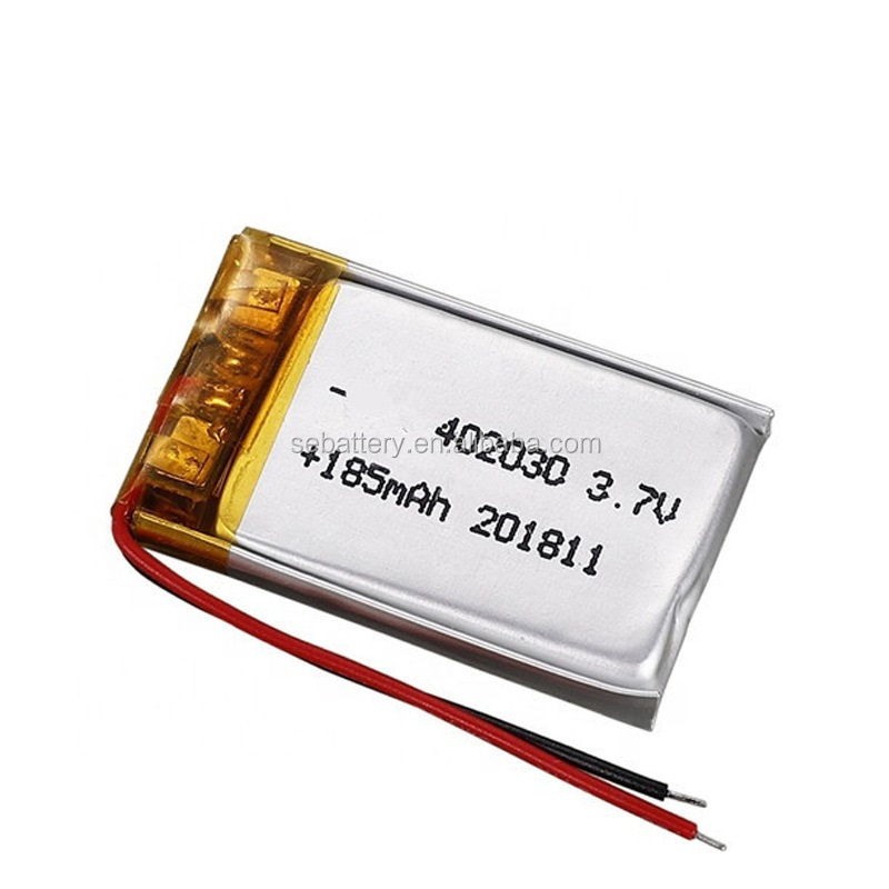 SUN EASE 402030 3.7v 180mah lipo battery with PCM and wires smart watch long life battery