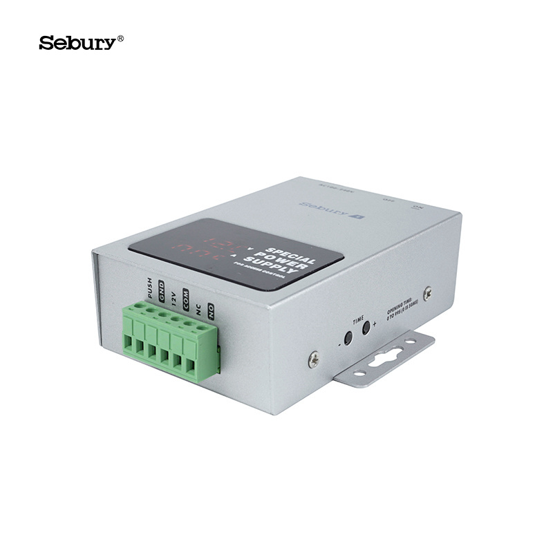 Sebury Zinc Alloy LED digital screen SPS 12V 1.5A Switch Power Supply with BT For Door Access Control System