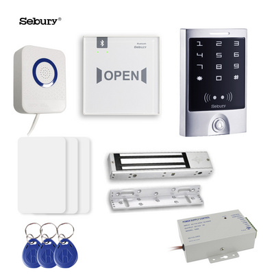 Sebury RFID Card  Access Control System Solution Kit with 12V 3A Power Supply and 280KG Electronic Magnetic Lock Access Control